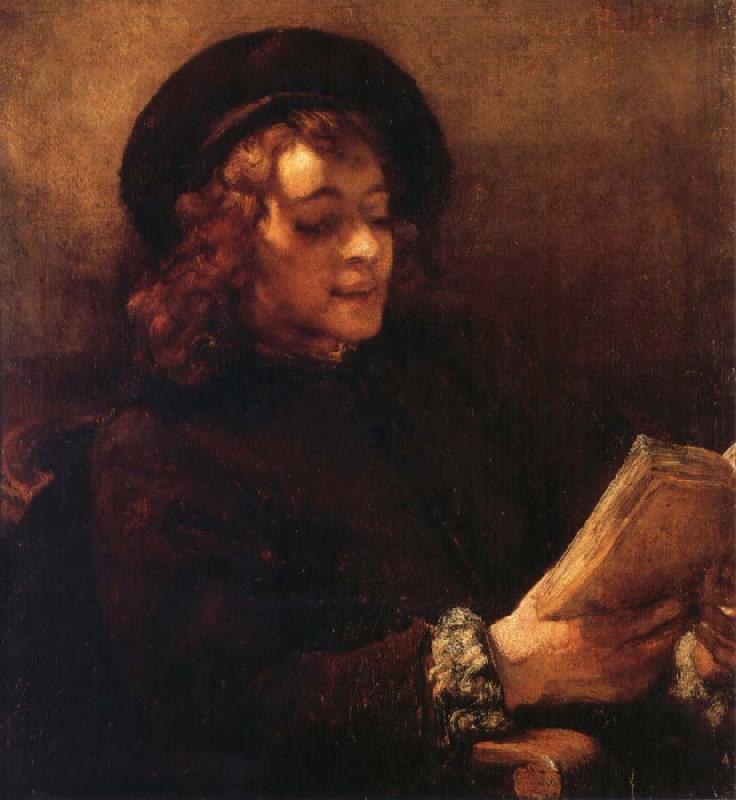 REMBRANDT Harmenszoon van Rijn Titus Reading oil painting image